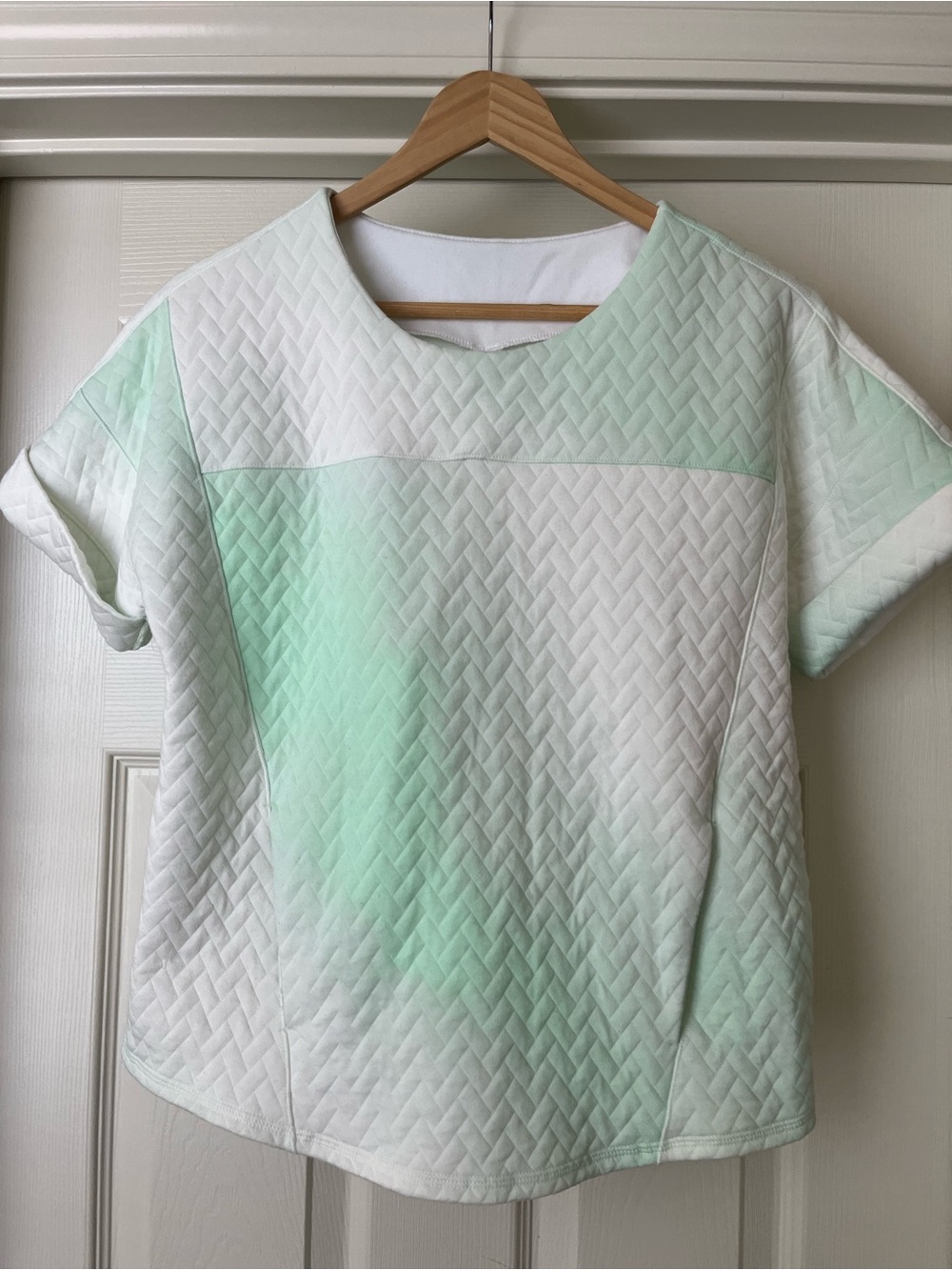 Ivivva girls  Quilted Short Sleeve Top - Mint White